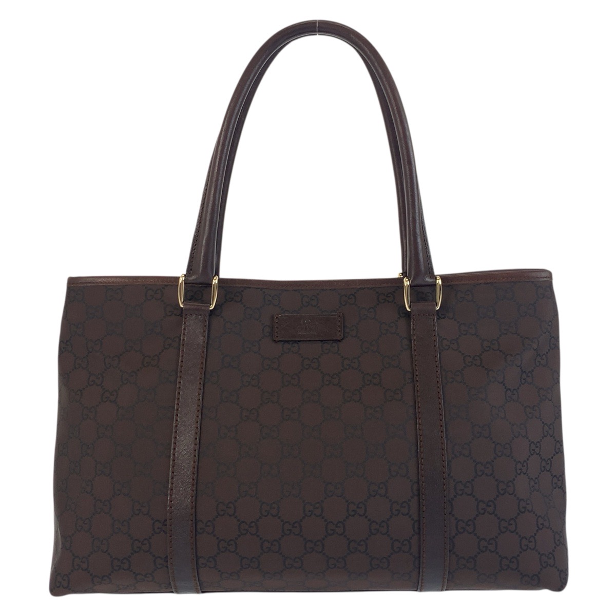 美品 GG柄 ブラウン ゴールド金具 ナイロン 257302 トートバッグ ショルダーバッグ レディース 504029