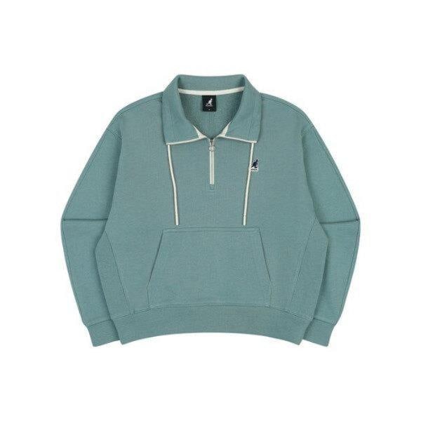 長袖Tシャツ CQK KQFW-RT17680KH ウーマンズ ハーフ ジップ スウェット 1768 カーキ