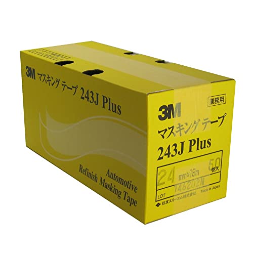 3M マスキングテープ 243J Plus 24mm×18M【箱売り】50巻 (5巻×10パック）(243J 24)
