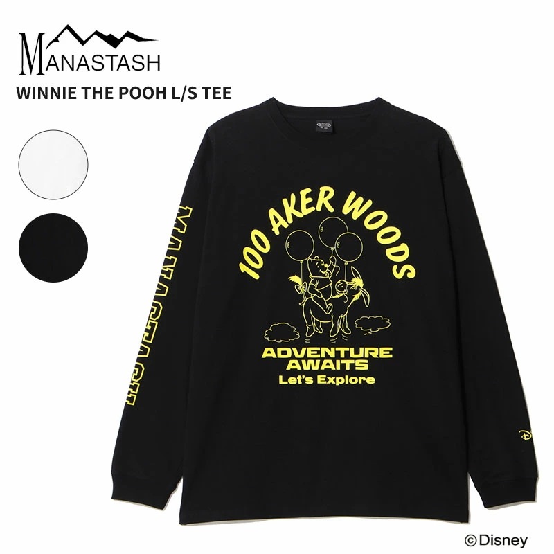 マナスタッシュ メンズ 長袖Tシャツ レディース くまのプーさん MANASTASH ディズニーコラボ WINNIE THE POOH L/S TEE トップス 792-5230015