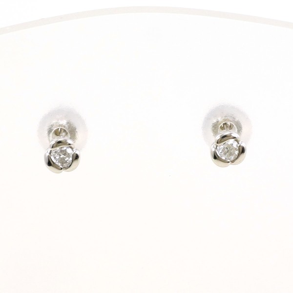 PT900 プラチナ ピアス ダイヤ 0.05 ×2 総重量約0.5g ジュエリー 中古