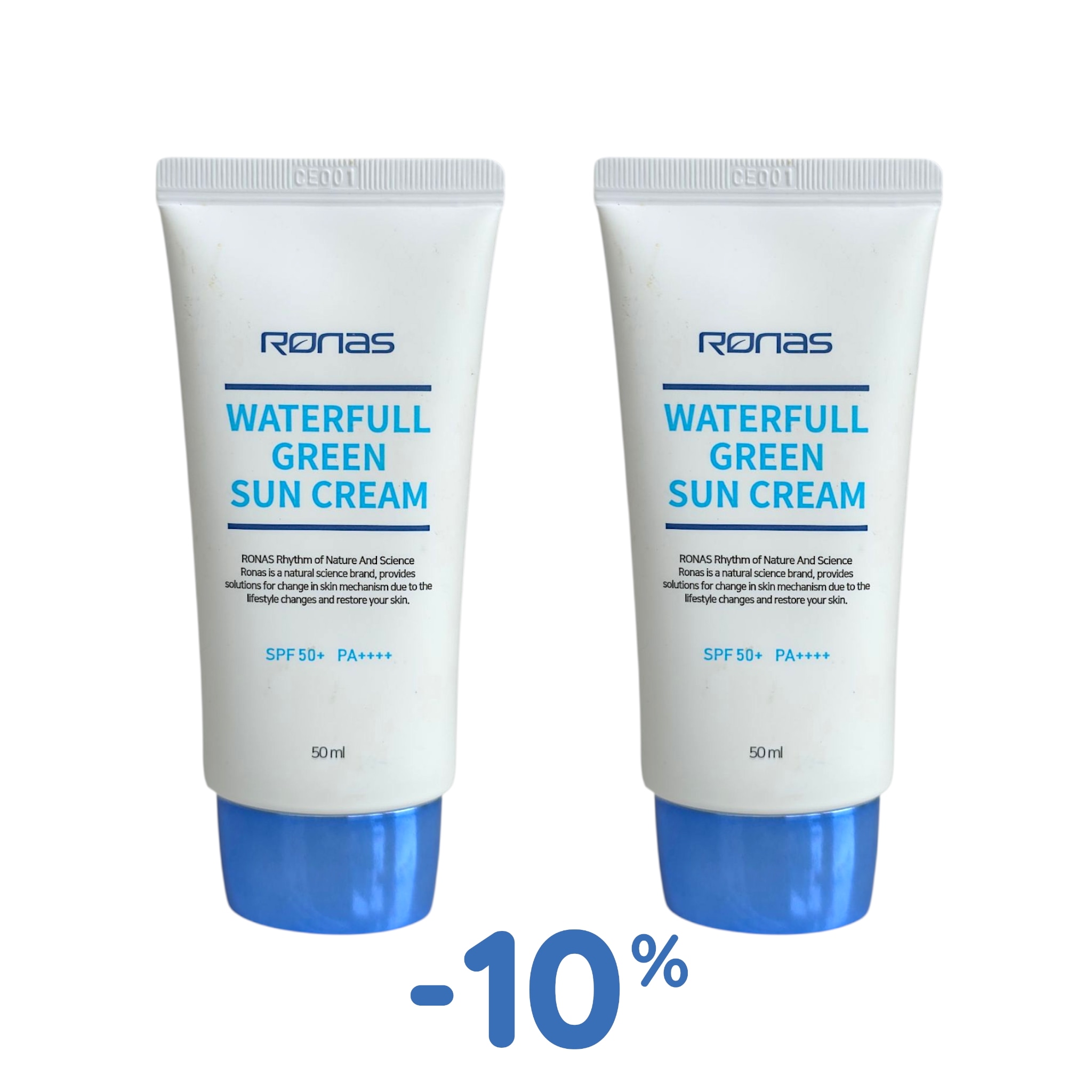 1+1 WATERFULL GREEN SUN CREAM 50ml