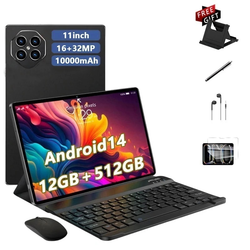 タブレットPC 11インチ X99 Android14 12GB+512GB 2560*1600解像度 snapdragon888 動画視聴 ゲーム 2024新品 プレゼント