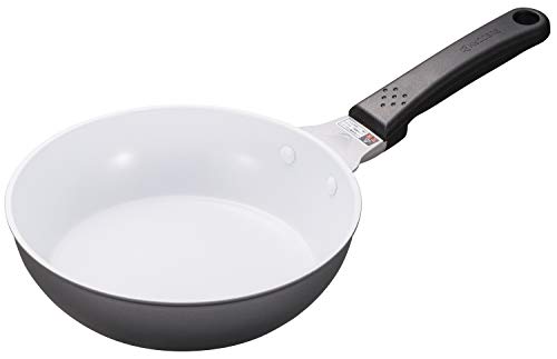 京セラ(Kyocera) フッ素 不使用 フライパン 20cm IH 対応 セラミック 加工 焦げ付きにくい 油使用 中火以下 セラブリッド マットグレー CF-20B-WMGY