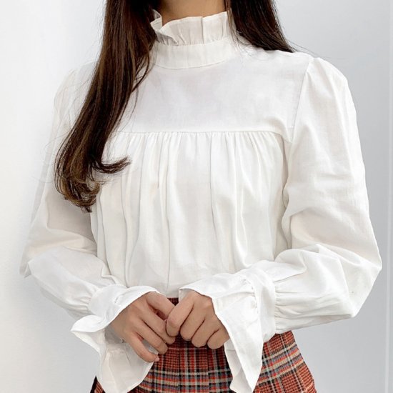 ブラウス レディース ブラウス 長袖 白 ビジネス フリル 立ち襟 フリル バレンタイン トップス ブラウス レディース ブラウス 長袖 白 ビジネス フリル 立ち襟 フリル バレンタイン トップス