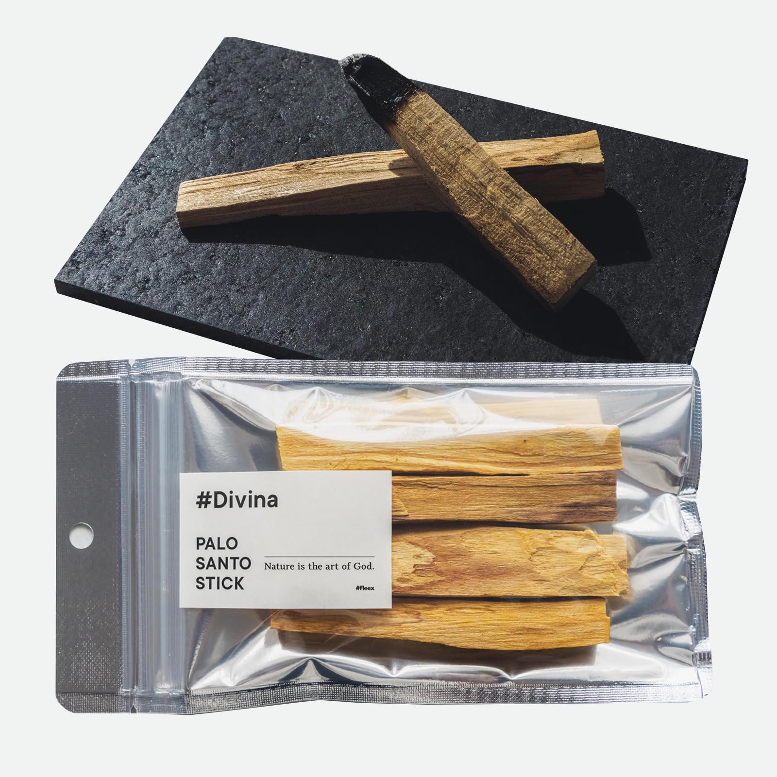 #Divina パロサント プレート 受け皿 耐熱 ホルダー お香立て インセンスホルダー (プレート＋スティック)