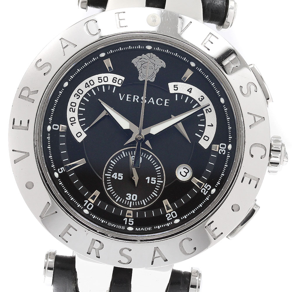 ヴェルサーチ VERSACE 23C Vレース クロノグラフ クォーツ メンズ _922467【中古】