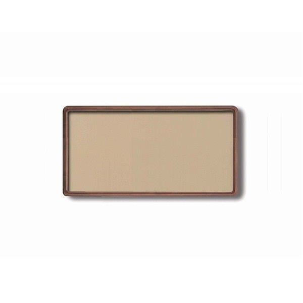 長方形額木製額 縦横兼用額 前面アクリル仕様 高級角丸木製長方形額（600300mm）ブラウン