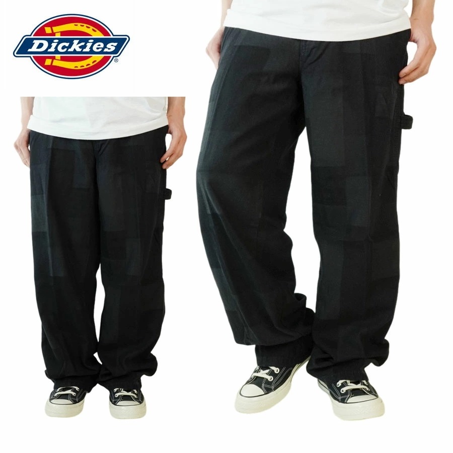 DICKIES ディッキーズメンズ パンツA4Z7G MENS JACQUARD CARPENTER PANTジャガード カーペンターパンツ ワークパンツ パッチワーク