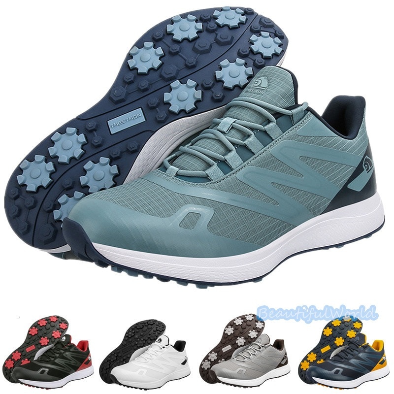 ゴルフシューズ メンズ レディース スニーカー アウトドアシューズ スポーツ靴 フィット感 軽量 耐久 動きやすい 防水 防滑 練習場 四節可能G42