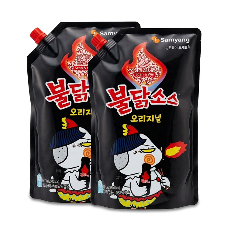 ブルダック炒め麺チキンソース オリジナル 2kg+2kg / 大容量