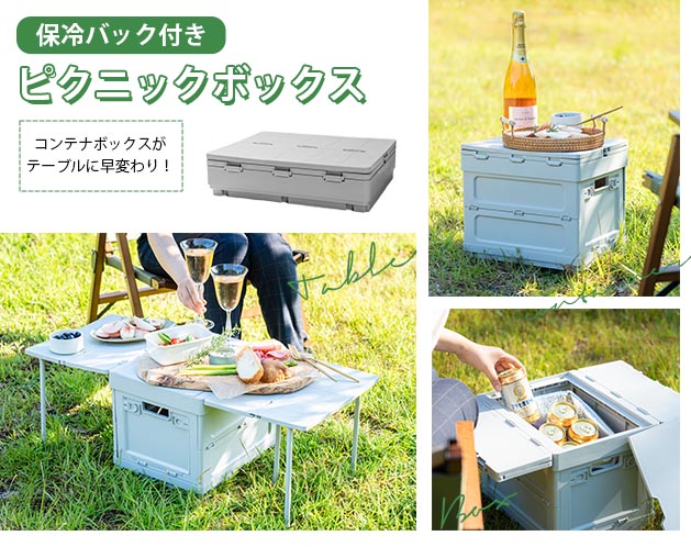 保冷バック付きピクニックボックス