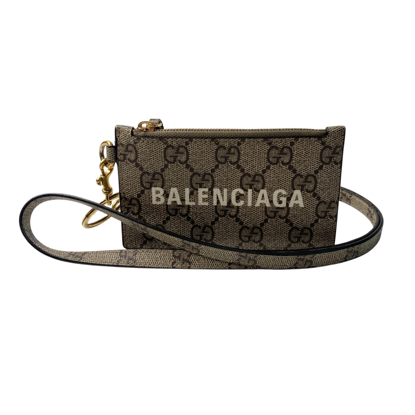 美品 グッチ GUCCI バレンシアガ BALENCIAGA レディース コラボ 681706 ショルダー コインケース
