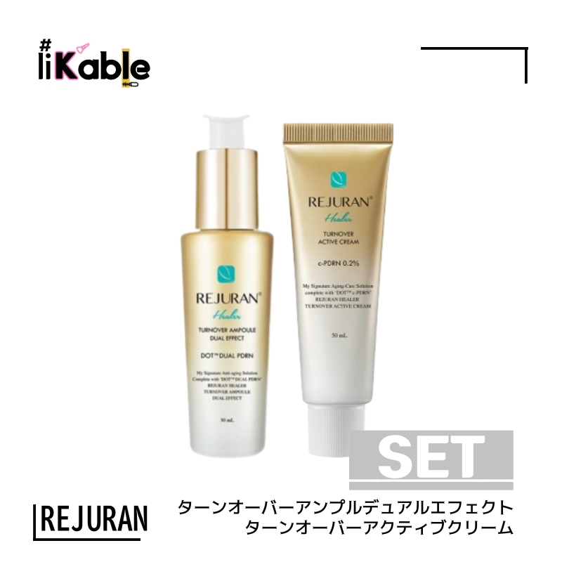 [セット] デュアル エフェクト アンプル 30ml + ターンオーバー アクティブ クリーム 50ml, ゴールドセット