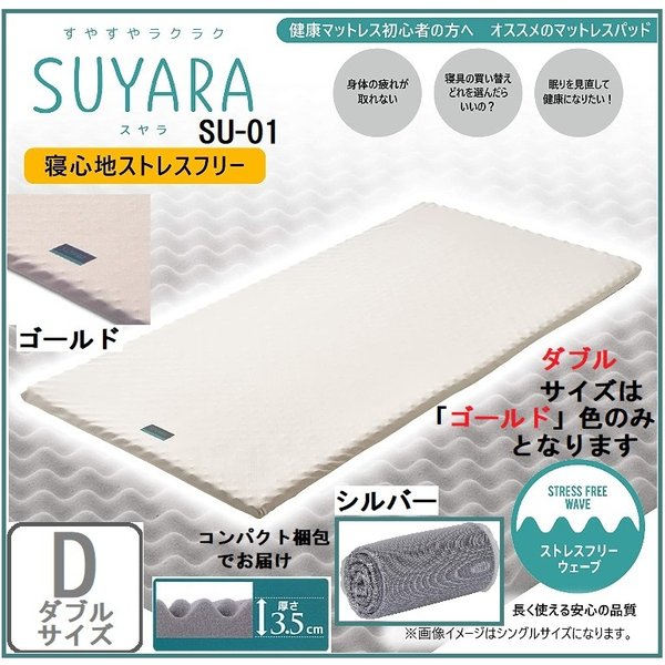 西川 マットレスパッド 敷き布団 SU-01 2460-10623 厚さ3.5cm ダブル 正規品