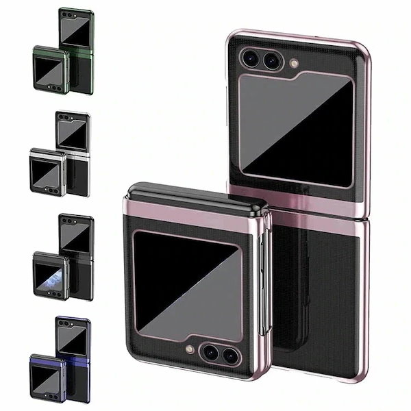 Galaxy Z Flip7/6 ケース クリア カバー 折りたたみ型 透明 メッキ Galaxy Z fold7/6 保護ケース アンドロイド おすすめ おしゃれスマートフォン/スマフォ/スマホケー