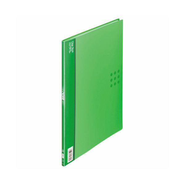 (まとめ) ライオン事務器 クリアーブック(ノイル)A4タテ 10ポケット 背幅8mm グリーン CR-10n 1冊 (×30セット)
