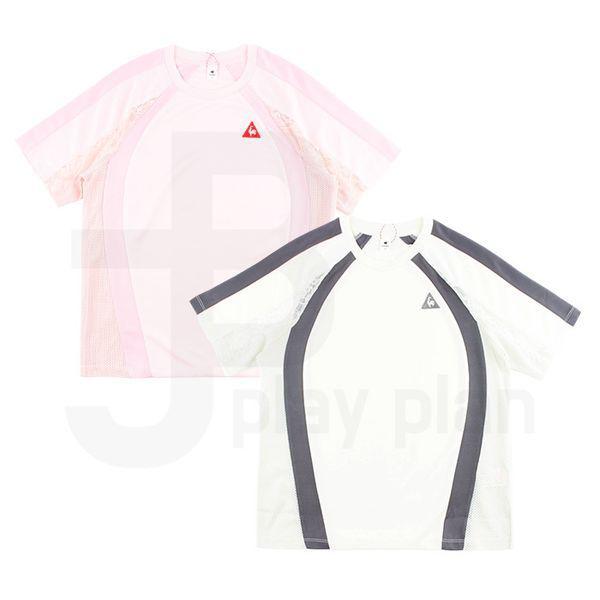 女性ルーズフィットレースジャージ半袖Tシャツ QQ122LRS37_P416524908