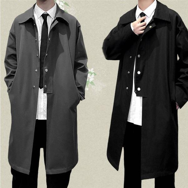 【2枚200/円OFF】トレンチコート メンズ スプリングコート トップス ステンカラーコート カジュアル ロングコート アウター 通勤 防風 ゆったり シンプル 冬服トレンチコート メンズ 4,238円