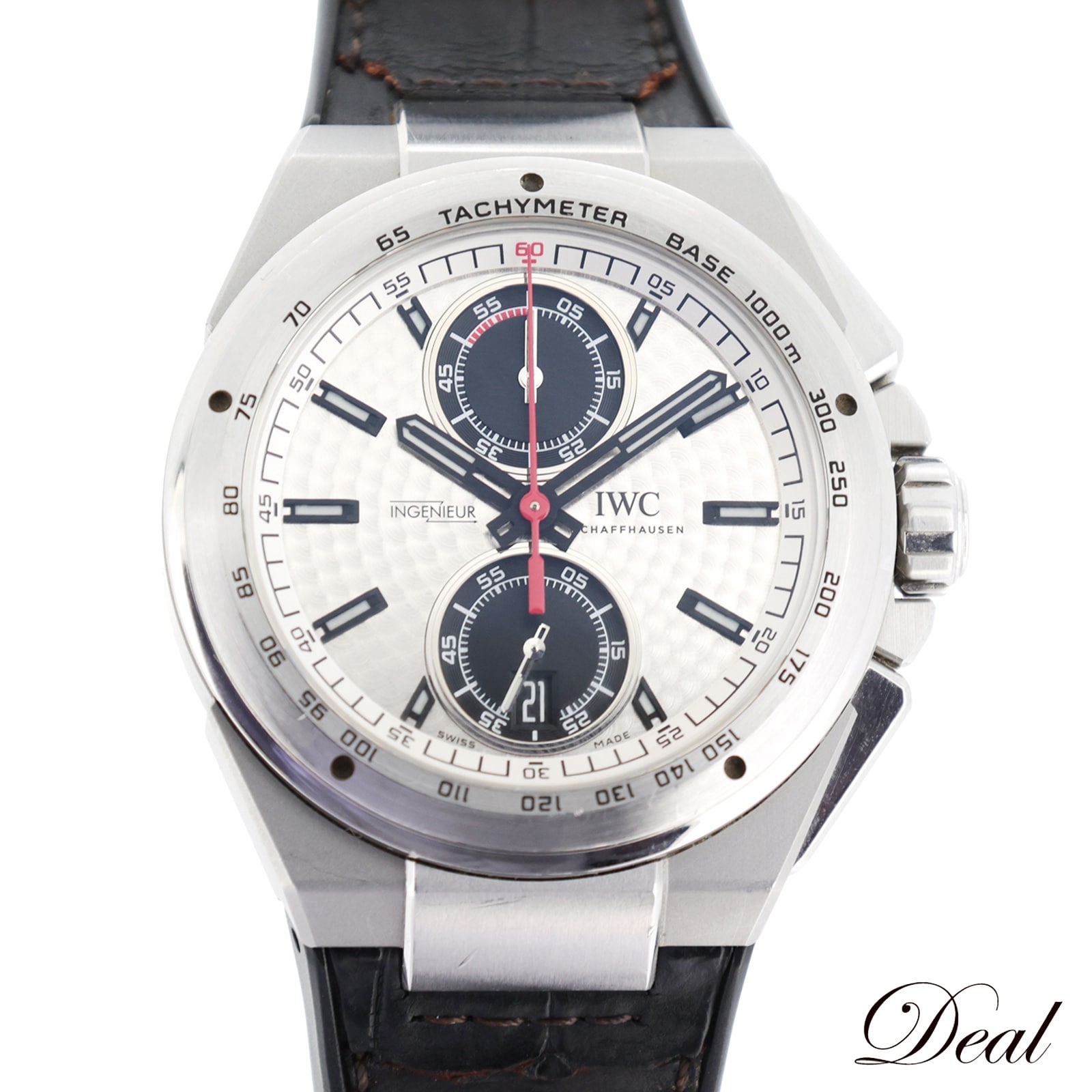 希少 1000本限定 アイダブリュシー インヂュニア クロノグラフ ジルバープファイル IW378505 メンズ 腕時計