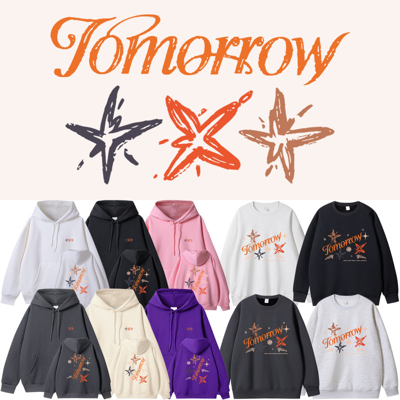 【期間限定 】 tx Tスペシャル Tomorrow シネマスウェットシャツ ルーズプリントトップススプリング2枚購入でカード1パスケース