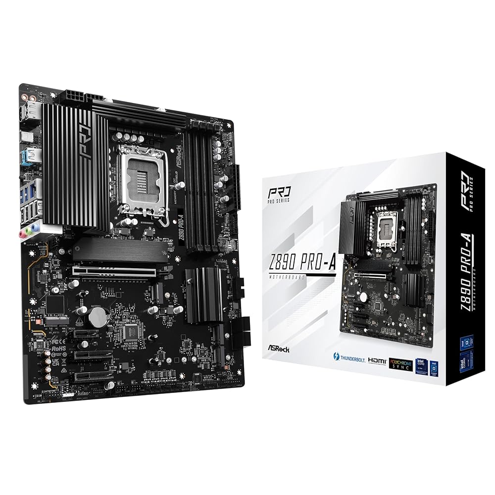 ASRock マザーボード Z890 Pro-A Intel CPU Core Ultra (LGA1851) 対応 Z890 チップセット DDR5 ATX マザーボード 【国内正規代理店品】