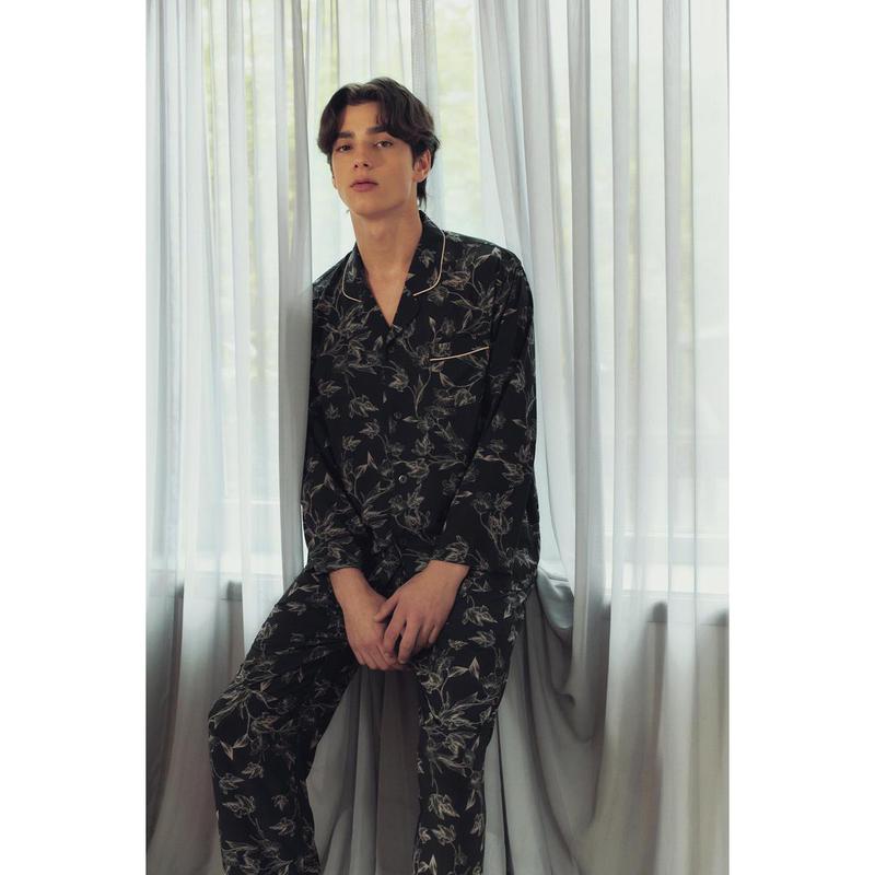 フラワーパターン男性パジャマ メンズ寝巻き OPA5955MSG