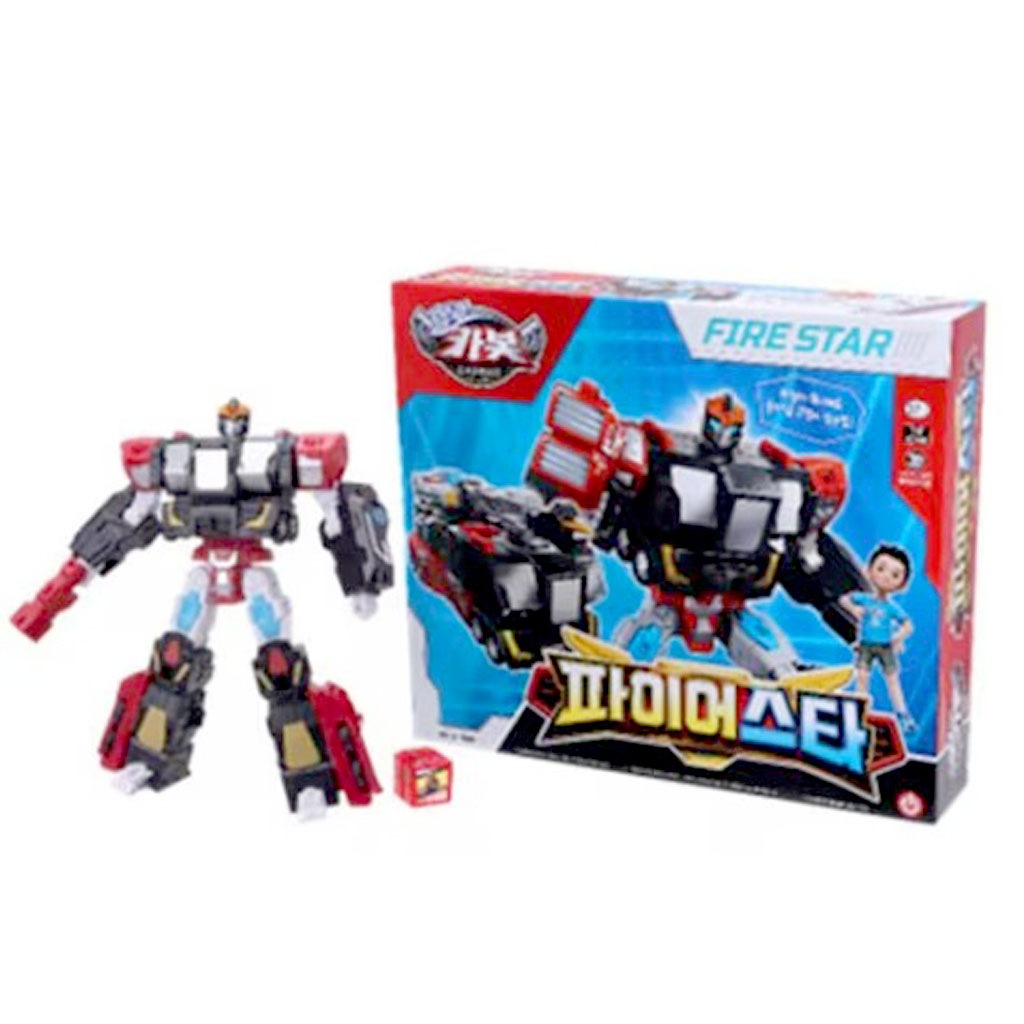 ハローカーボットファイヤースター 変身ロボット 自動車 キューブパック 韓国のおもちゃ アニメ 正規ライセンス