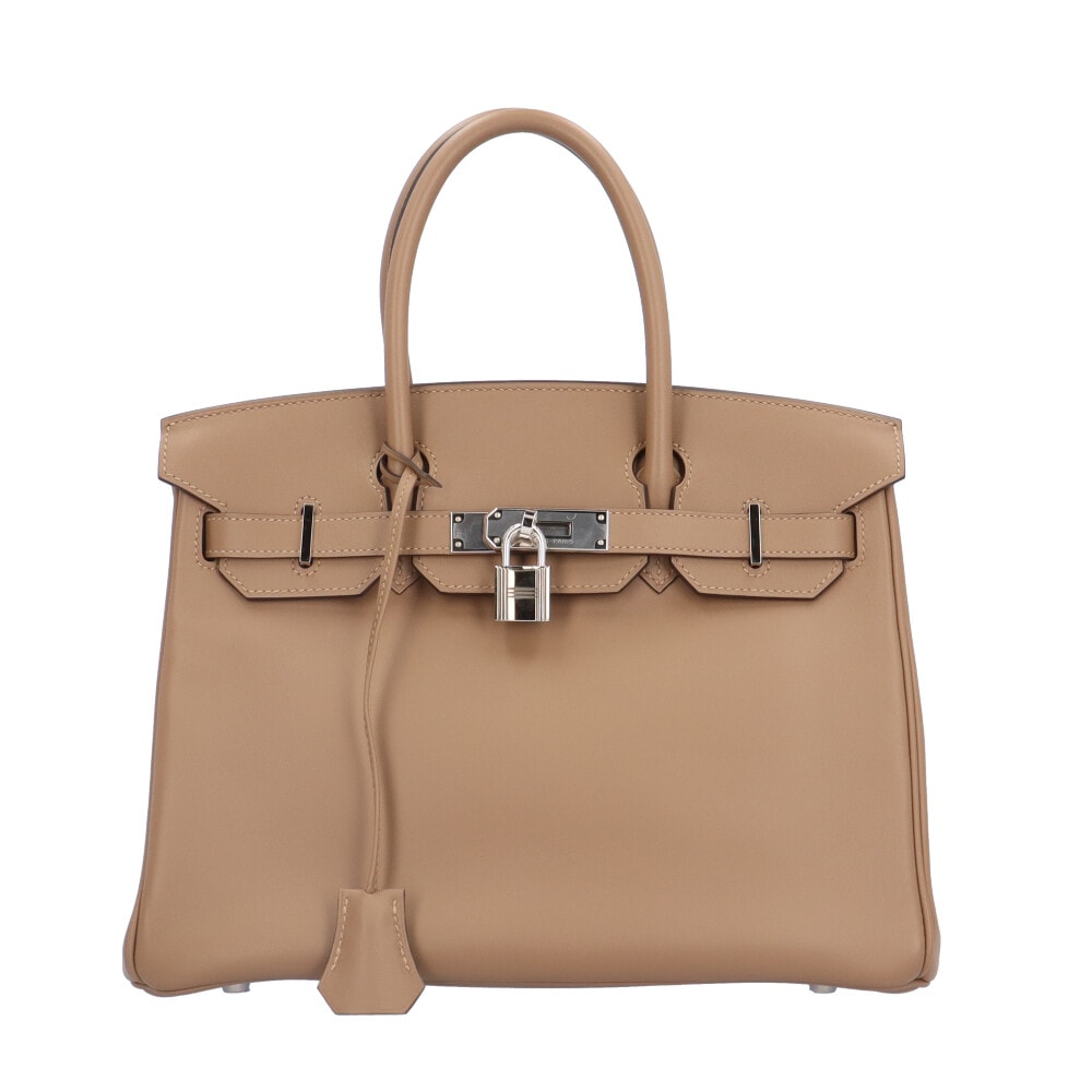 エルメス バーキン30 ハンドバッグ レザー ベージュ HERMES 中古 美品