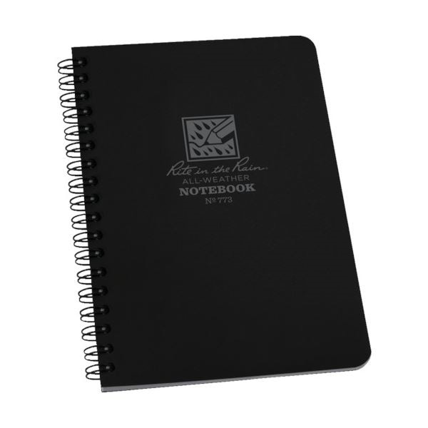 （まとめ）ライトインザレインスパイラルノートブック ユニバーサル ブラック 773 1冊 [x5]
