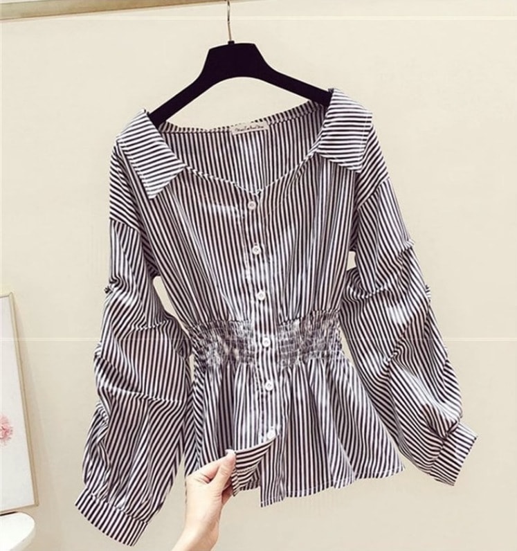 トップス ブラウス シャツ 白シャツ 白トップス Vネック 無地 長袖 ボタン 通勤 シングルブレスト レギュラー丈 ブラック 黒 ホワイト 白 M L XL 2XL 3XL 4XL 大きいサイズ