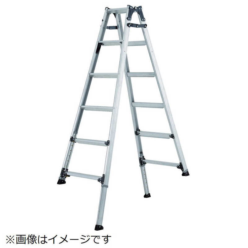 アルインコ　アルインコ 伸縮脚立(ステップ幅広)120cm 最大使用質量100kg　PRW-120FX