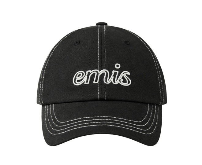 LETTERING LOGO WHITE STITCH BALL CAP