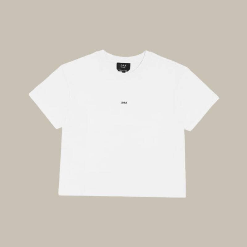 アペッセ COHBW F26387 TAG WHITE/BLACK マイクロロゴ ボックスシルエット レディース半袖Tシャツ