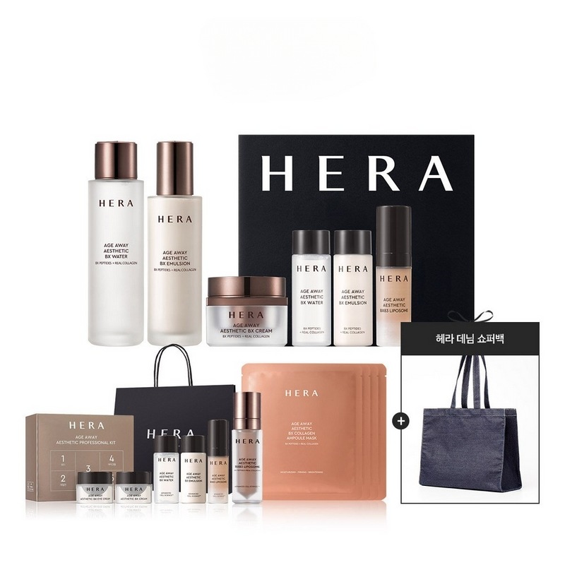 [本品+追加構成]エイジアウェイエステ3種セット+（旅行用6種＋アンプルマスク4枚＋ショッパーバッグ）
