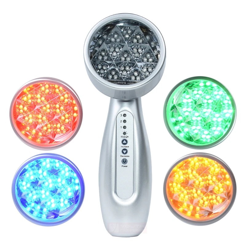 家庭用美顔器EMSマスク枚 LED美顔器 4つのLEDライト交換 抗炎症ニキビ美白肌若返り30%までに制限