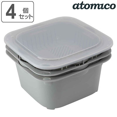 ザル＆バット4点セット atomico 下ごしらえに便利な抗...のサムネイル