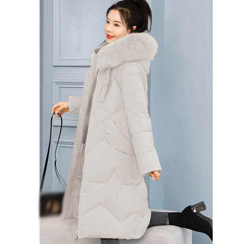 ロング コート レディース ダウンジャケット ファーフード付き 膝丈 秋冬 防寒 防風 軽量 上品 暖かい 着痩せ 長袖 ダウンコート 保温 ポケット付き ファスナー 体型カバー Aライン きれいめ