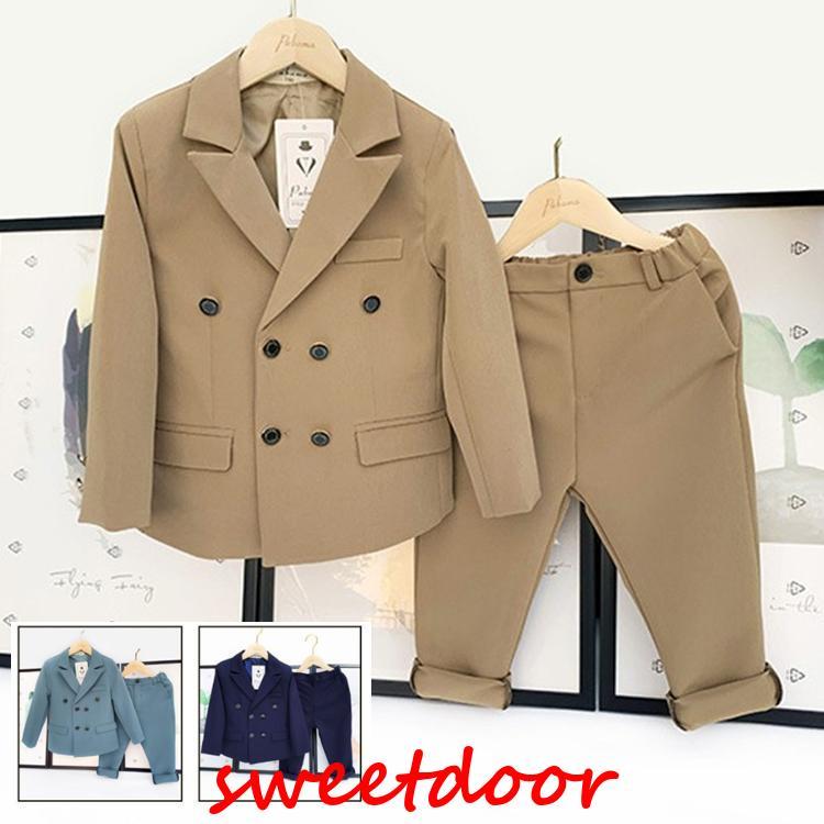 秋冬新作 スーツ 子供服 男の子 キッズ ジュニア タキシード フォーマル カッコ良い 卒業スーツ ピアノ 発表会 結婚式　入学式　卒業式　七五三　セットアップ100-160