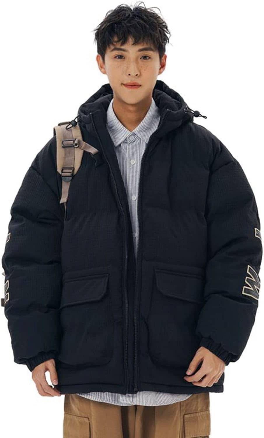 冬 中綿ジャケット メンズ 厚手 綿入り アウター 立襟 フード付き 中綿ブルゾン 防寒対策 暖か ジャンパー 綿服 カジュアル おしゃれ 大きいサイズ 日常 アウトドア キャンプ 通勤