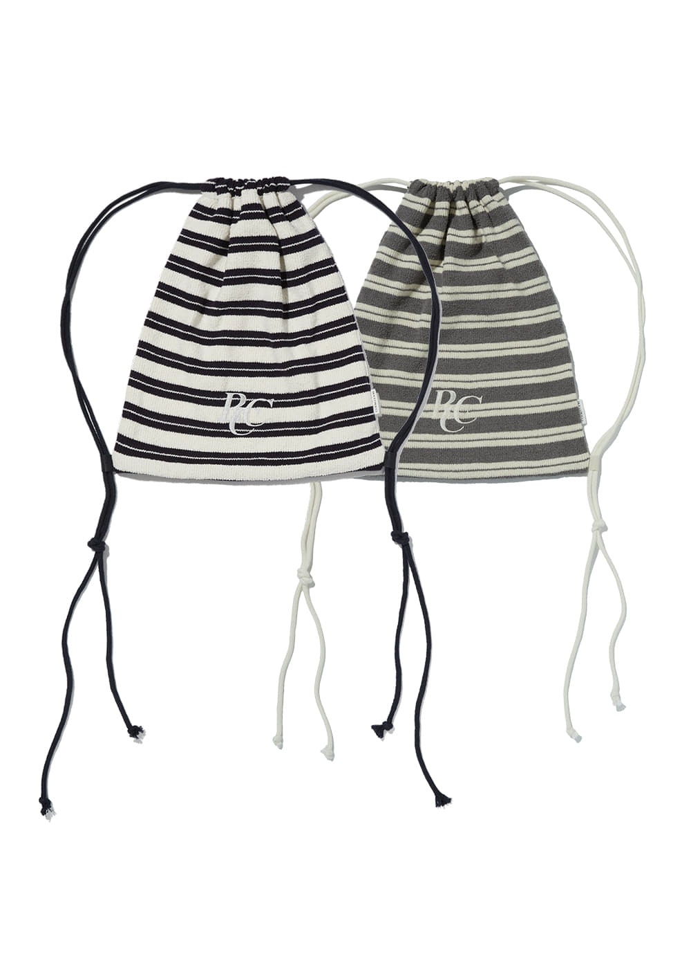 【ROCCI ROCCI】 RCC STRIPE KNIT GYM SACK : 2COLORS
