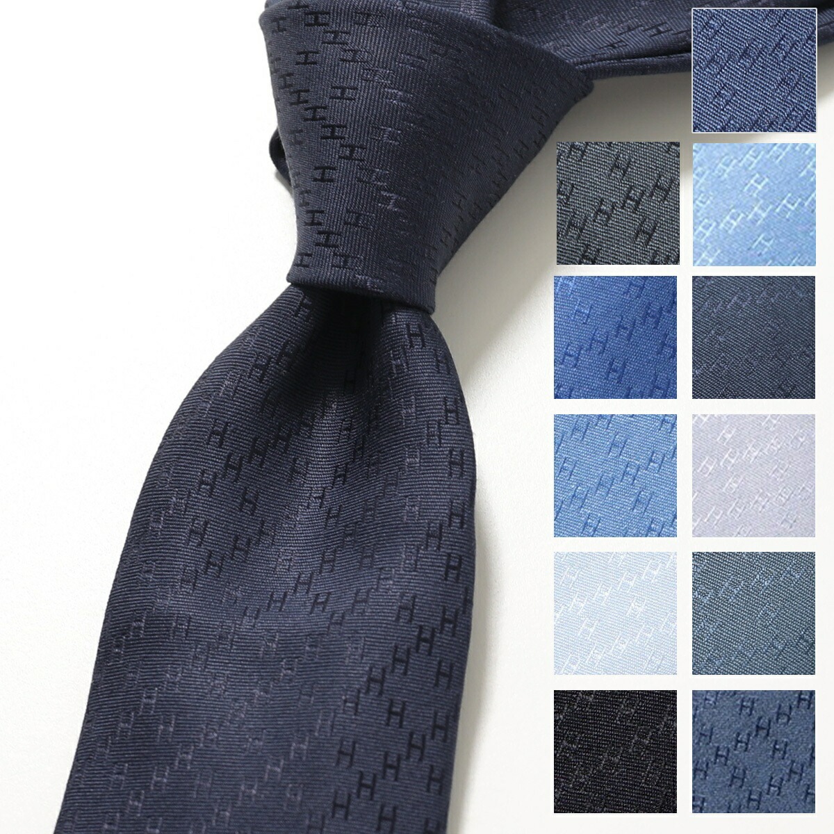 HERMES エルメス ネクタイ FACONNEE NEW H ニューH 036233T メンズ フランス製 シルク H織りタイ H柄 ギフト カラー15色