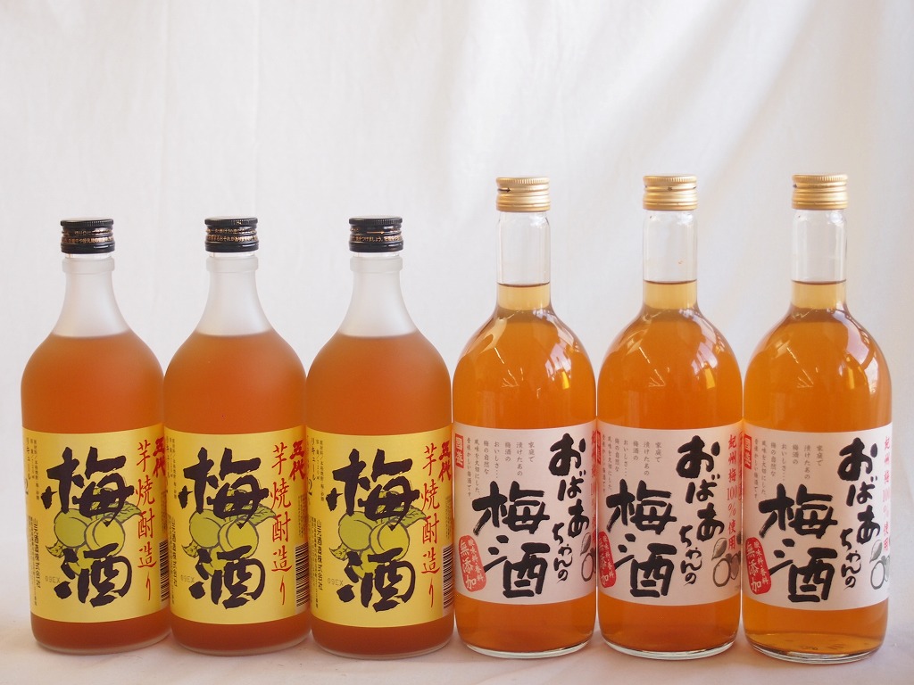 梅酒6本セット(おばあちゃんの梅酒 芋焼酎仕込五代梅酒(鹿児島)) 720ml6本