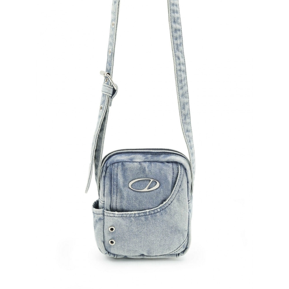 オッドスタジオオッドシグネチャーデニムミニクロスバッグライトブルー