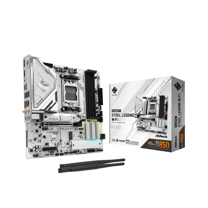 ASROCK　マザーボード(Socket AM5) ［MicroATX］　B850M Steel Legend WiFi