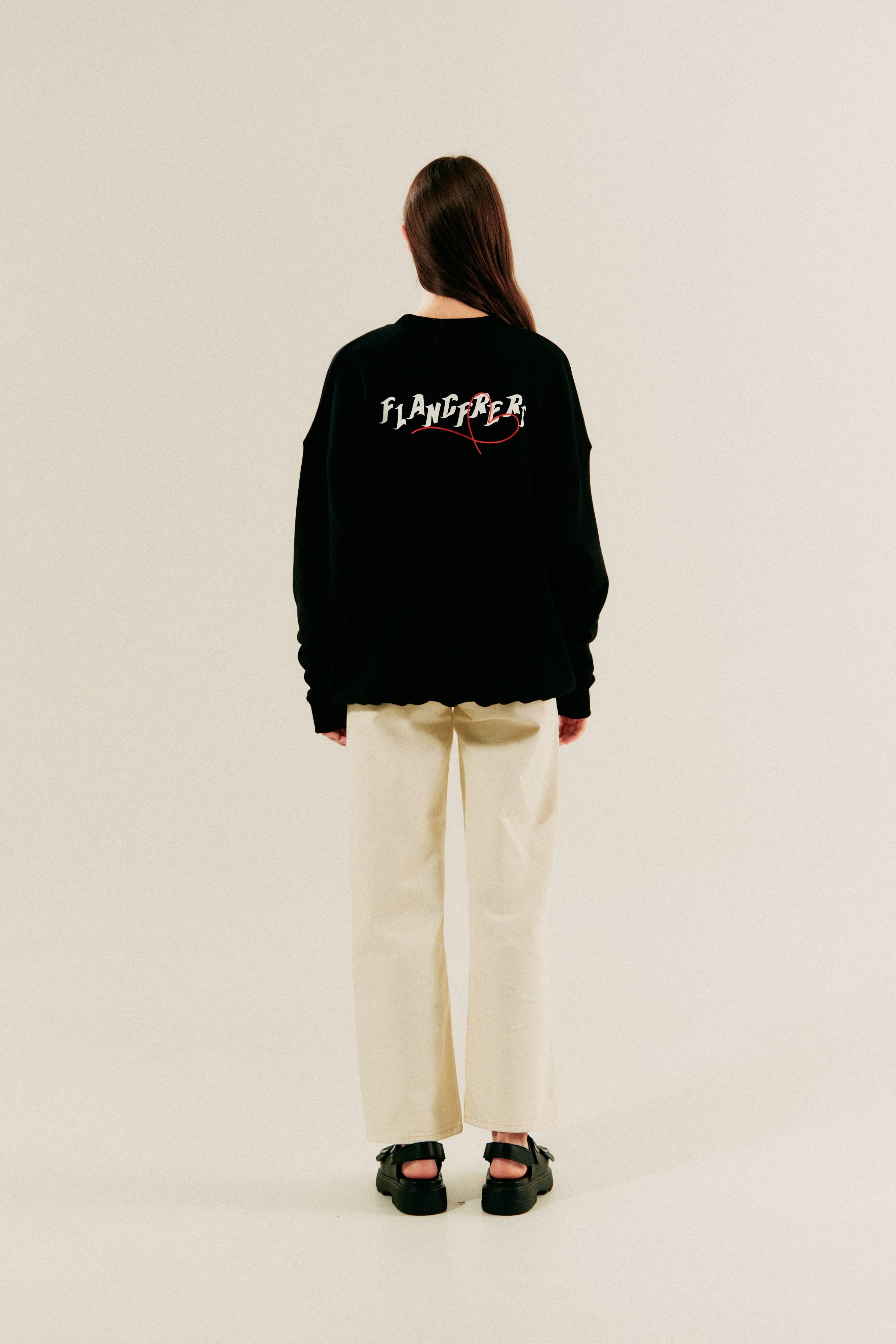 ロゴ 長袖 プリント Tシャツカットソー [ブラック] 7,410円