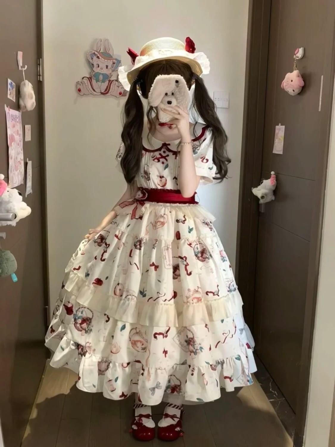 コスプレ コスチューム プリントワンピース 新しいスタイル かわいいロリータ ワンピース
