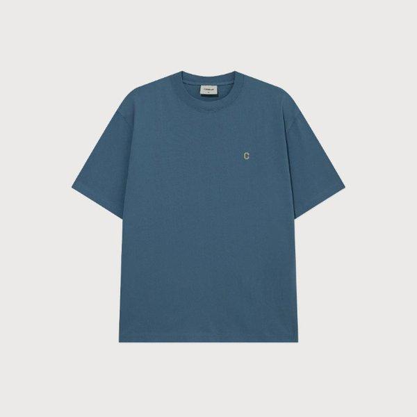ショートパンツ CQK CO2602ST04-DU スモールCロゴTシャツ ダスティブルー