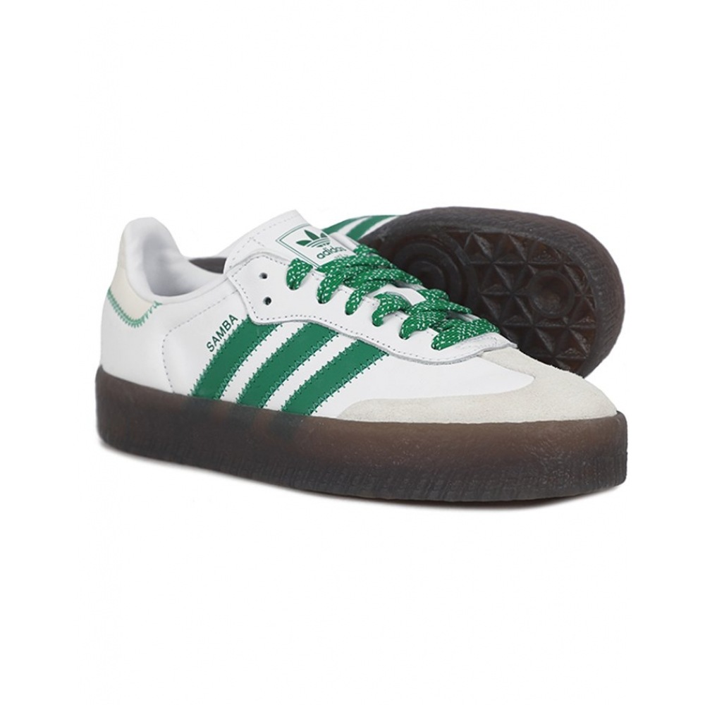 アディダス Samba トリプルスニーカー W クラウドホワイトグリーン