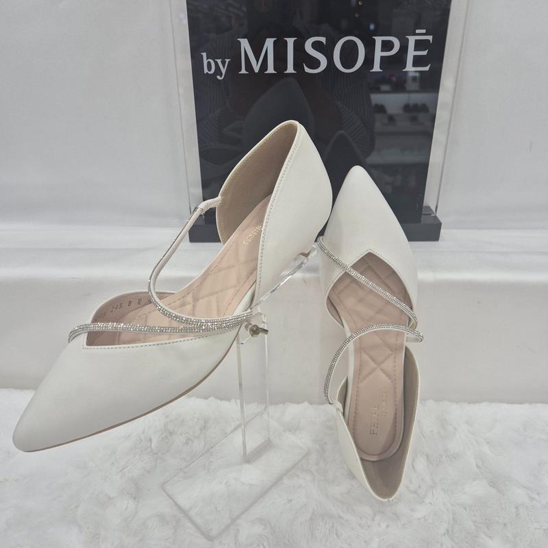 By 女性 ストラップ ポイント パンプス 112HT412DF009 IVORY 2 JJ